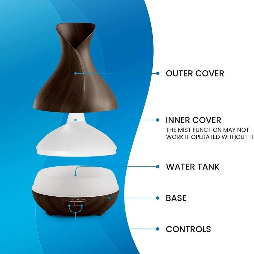 Essential Aroma Oil Diffuser For Large Room Ultrasonic Aromatherapy 500 ml